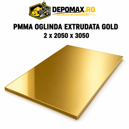 Oglinda acrilica PMMA Gold extrudata 2 x 2050 x 3050 mm